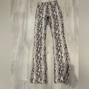 Alessandra Rich Snake Print Flare Pants - Black/Cream.Size 36.Great condition.